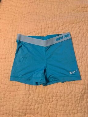 Nike Pro Teal Athletic Compression Shorts